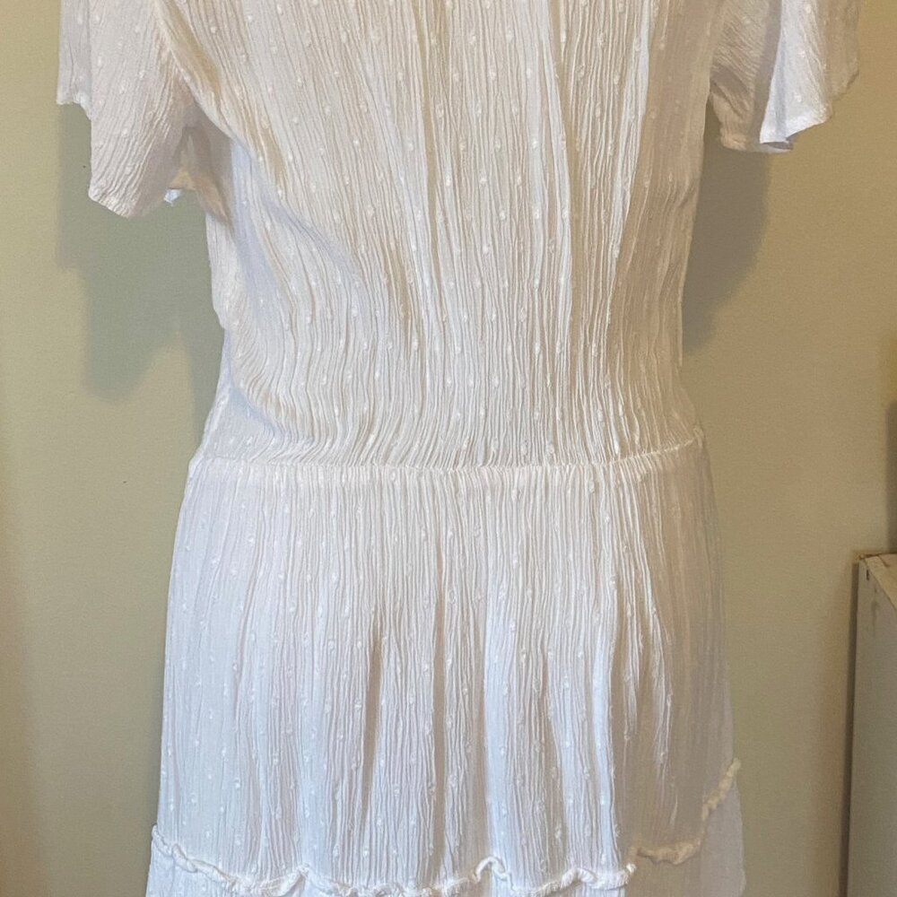 Pink Lily Covington Collection White Ruffle Cottage Dress - Picture 2 of 6